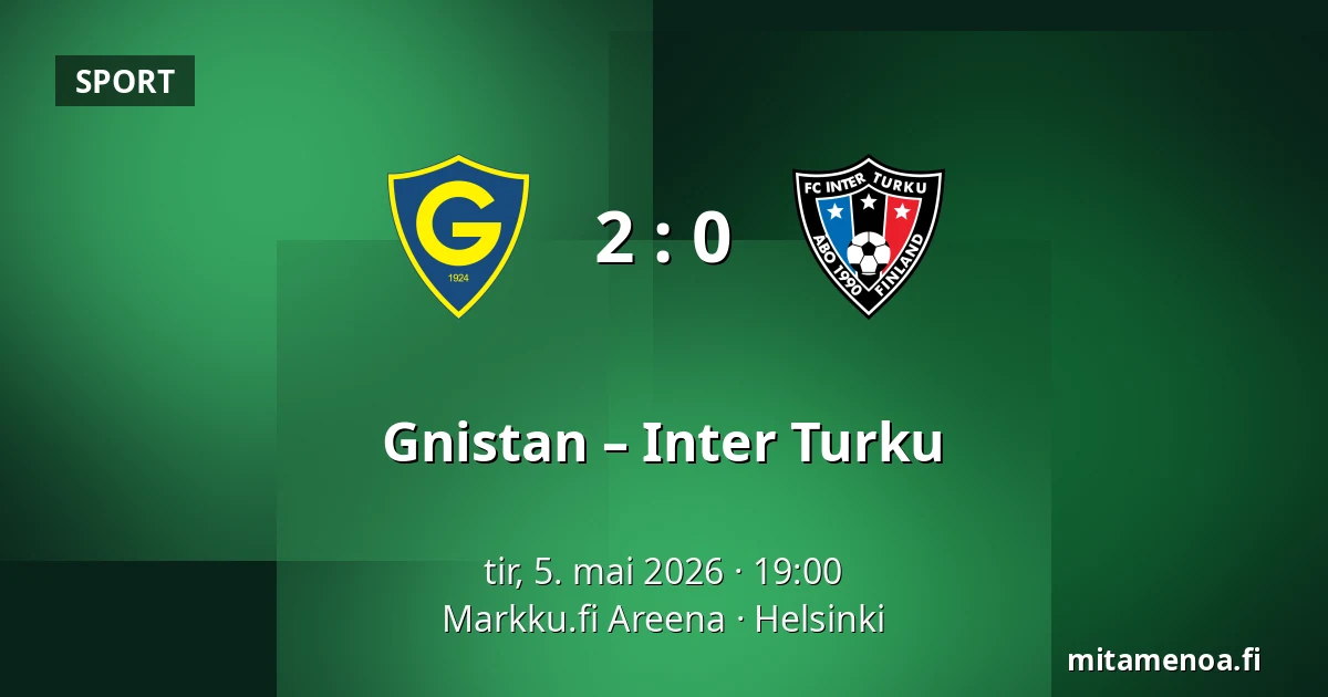 Gnistan – Inter Turku — Markku.fi Areena, Helsinki