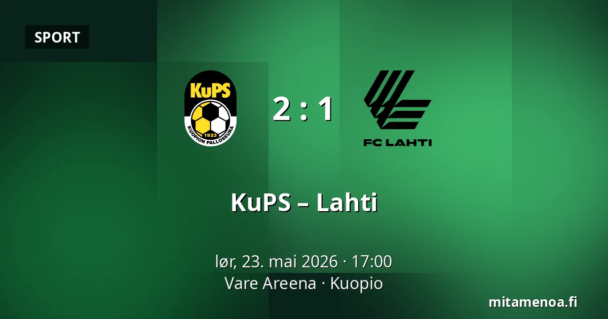 KuPS – Lahti — Vare Areena, Kuopio
