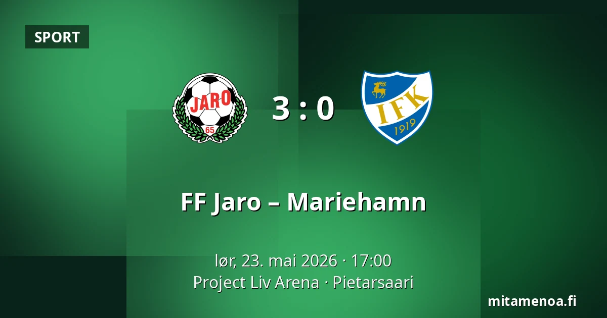 FF Jaro – Mariehamn — Project Liv Arena, Pietarsaari
