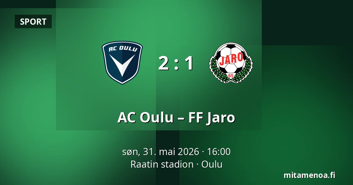 AC Oulu – FF Jaro — Raatin stadion, Oulu