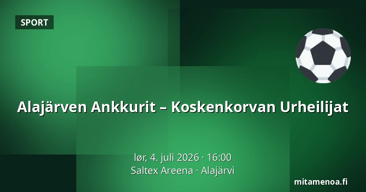 Alajärven Ankkurit – Koskenkorvan Urheilijat — Saltex Areena, Alajärvi