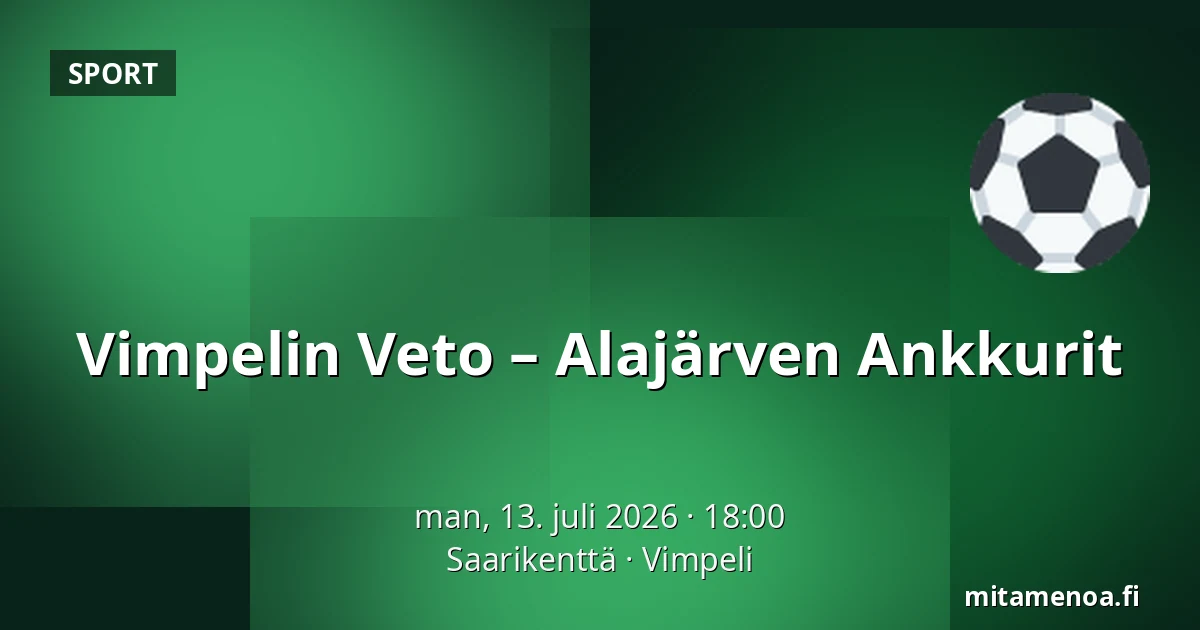 Vimpelin Veto – Alajärven Ankkurit — Saarikenttä, Vimpeli