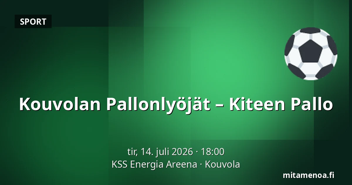 Kouvolan Pallonlyöjät – Kiteen Pallo — KSS Energia Areena, Kouvola