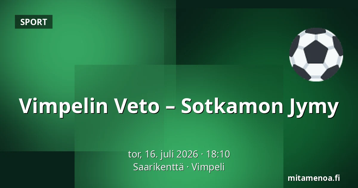 Vimpelin Veto – Sotkamon Jymy — Saarikenttä, Vimpeli