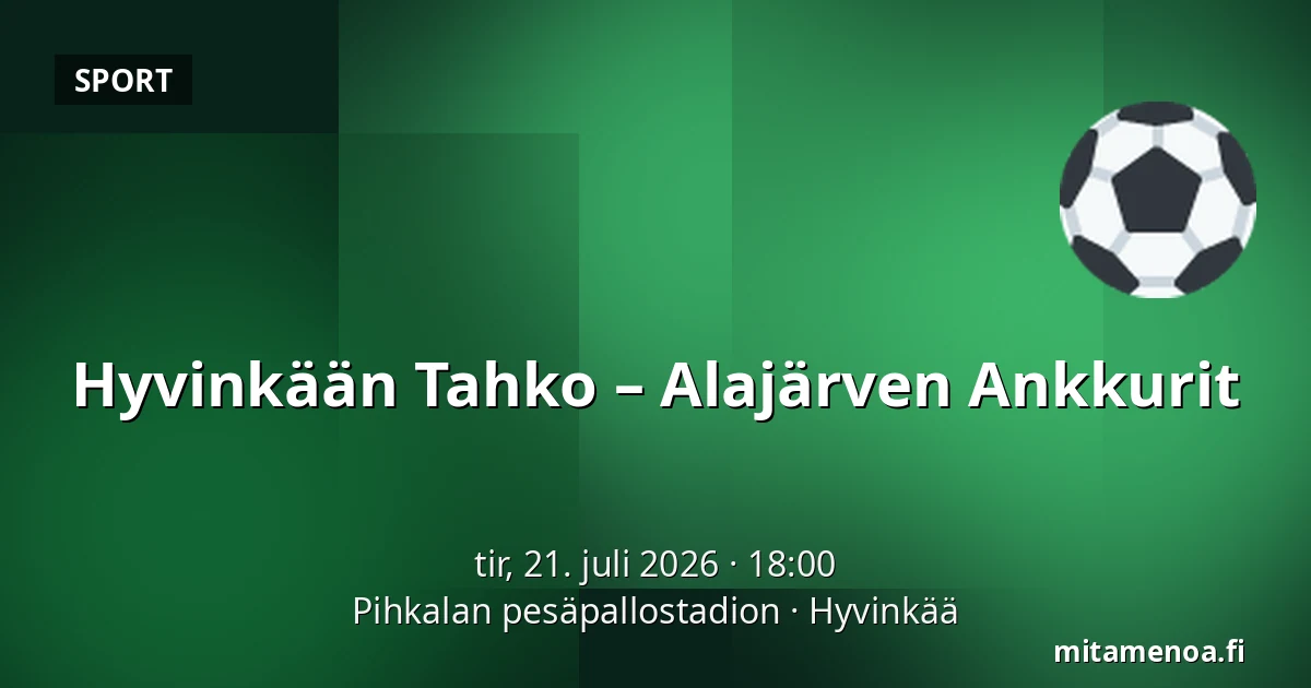 Hyvinkään Tahko – Alajärven Ankkurit — Pihkalan pesäpallostadion, Hyvinkää