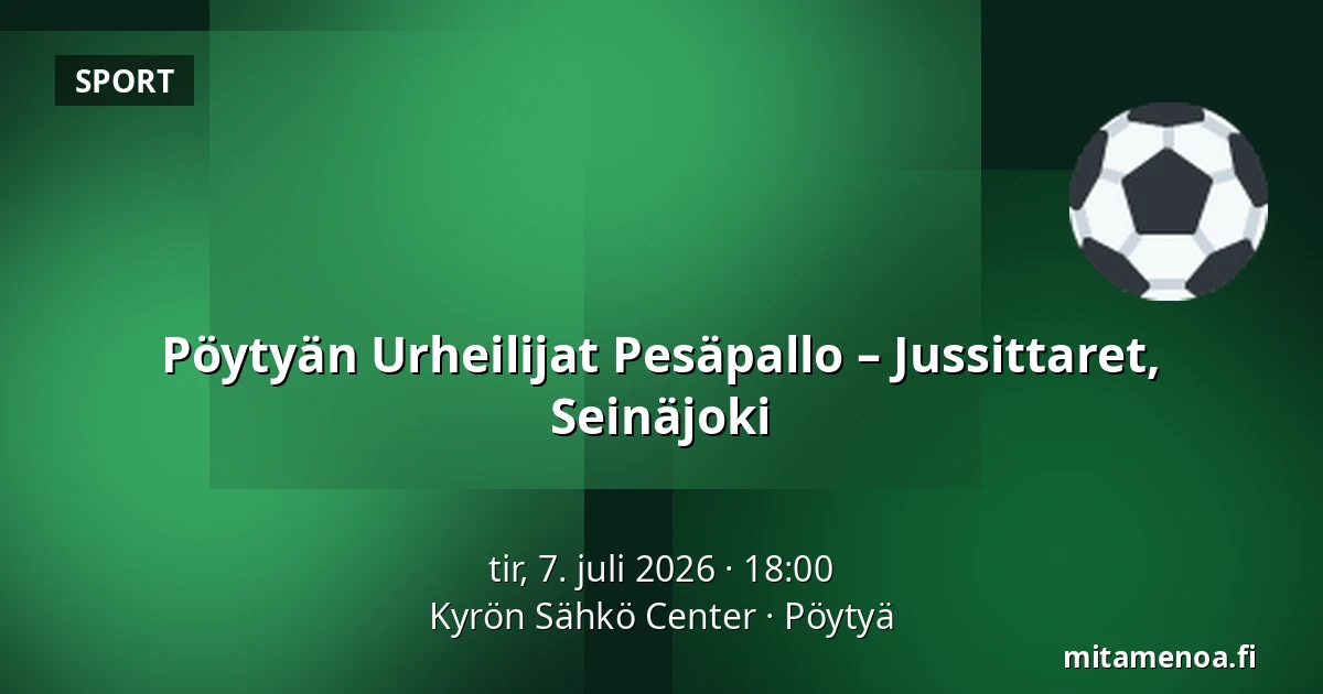 Pöytyän Urheilijat Pesäpallo – Jussittaret, Seinäjoki — Kyrön Sähkö Center, Pöytyä