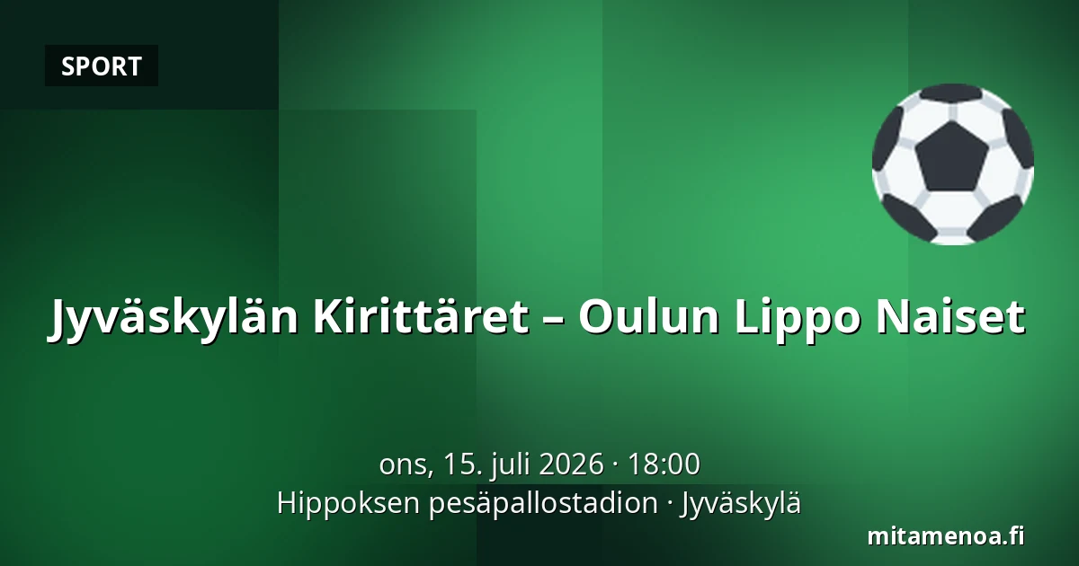 Jyväskylän Kirittäret – Oulun Lippo Naiset — Hippoksen pesäpallostadion, Jyväskylä