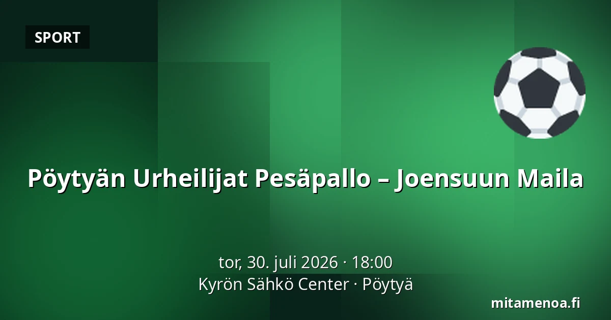 Pöytyän Urheilijat Pesäpallo – Joensuun Maila — Kyrön Sähkö Center, Pöytyä