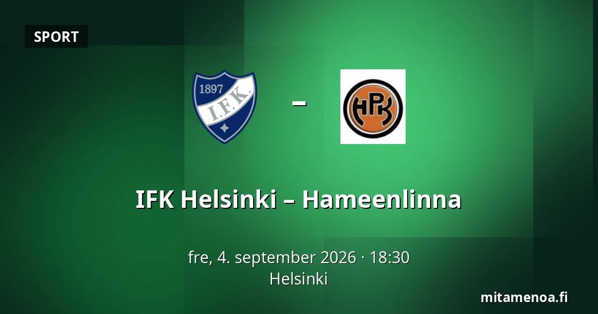IFK Helsinki – Hameenlinna — Helsinki