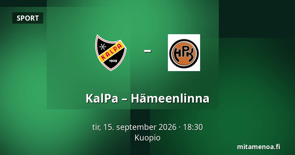 KalPa – Hameenlinna — Kuopio