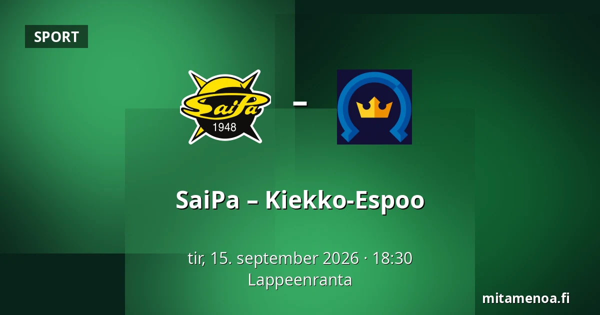SaiPa – Kiekko-Espoo — Lappeenranta