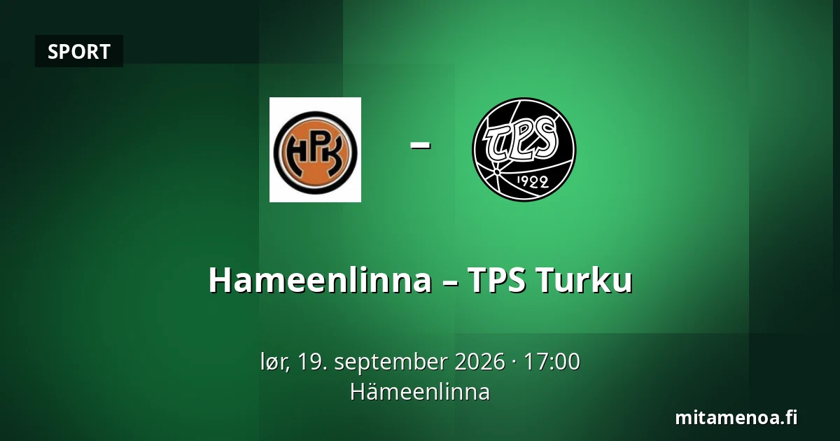 Hameenlinna – TPS Turku — Hämeenlinna