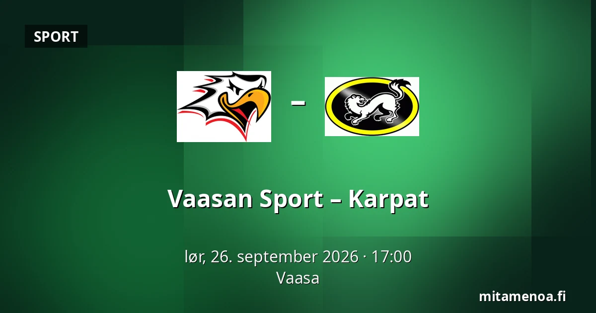 Vaasan Sport – Karpat — Vaasa