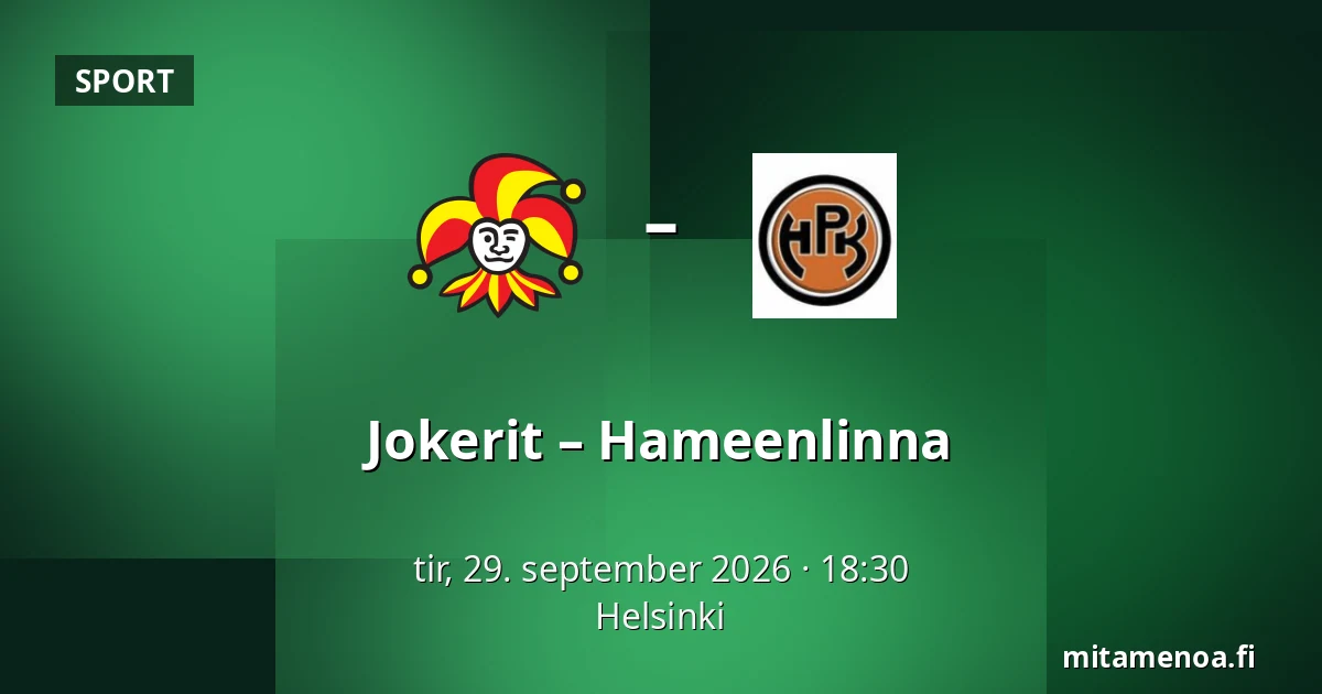 Jokerit – Hameenlinna — Helsinki