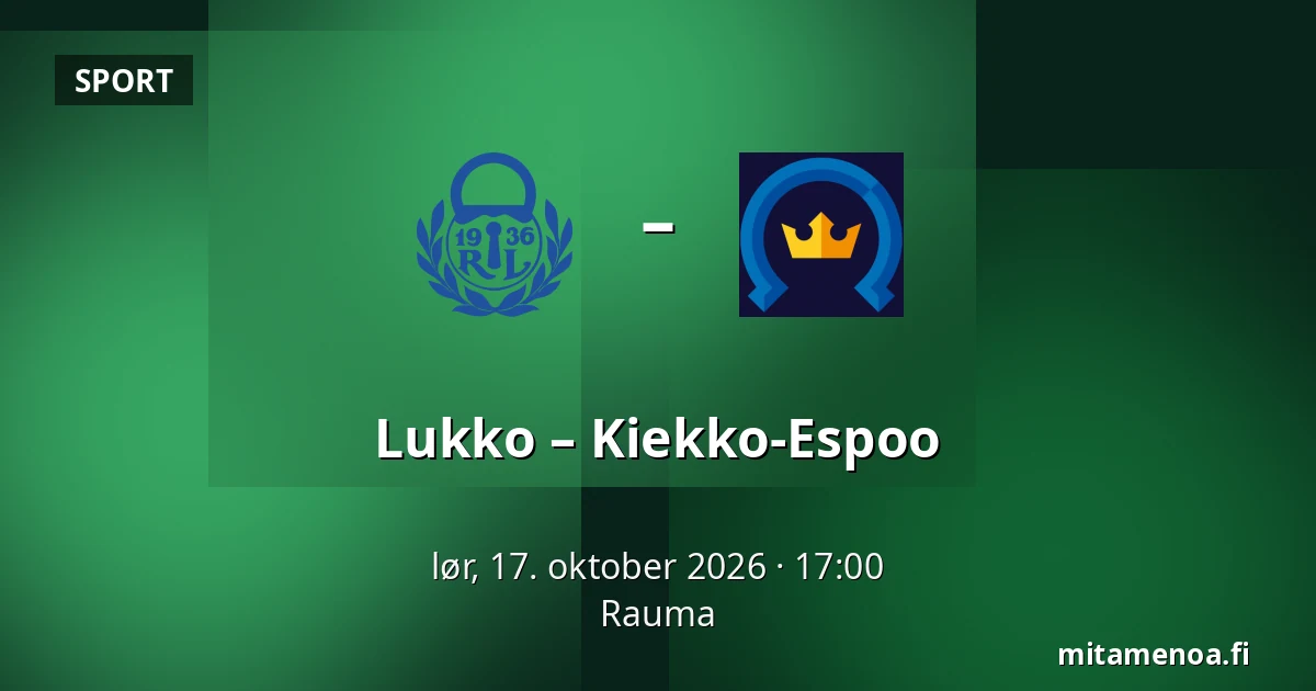 Lukko – Kiekko-Espoo — Rauma