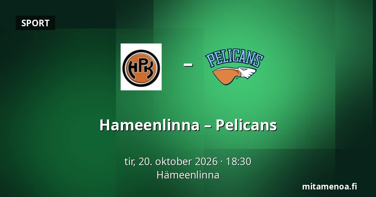 Hameenlinna – Pelicans — Hämeenlinna
