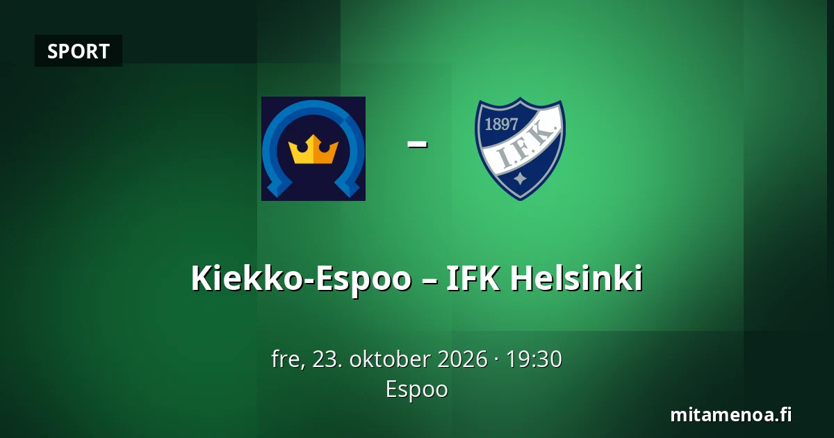 Kiekko-Espoo – IFK Helsinki — Espoo