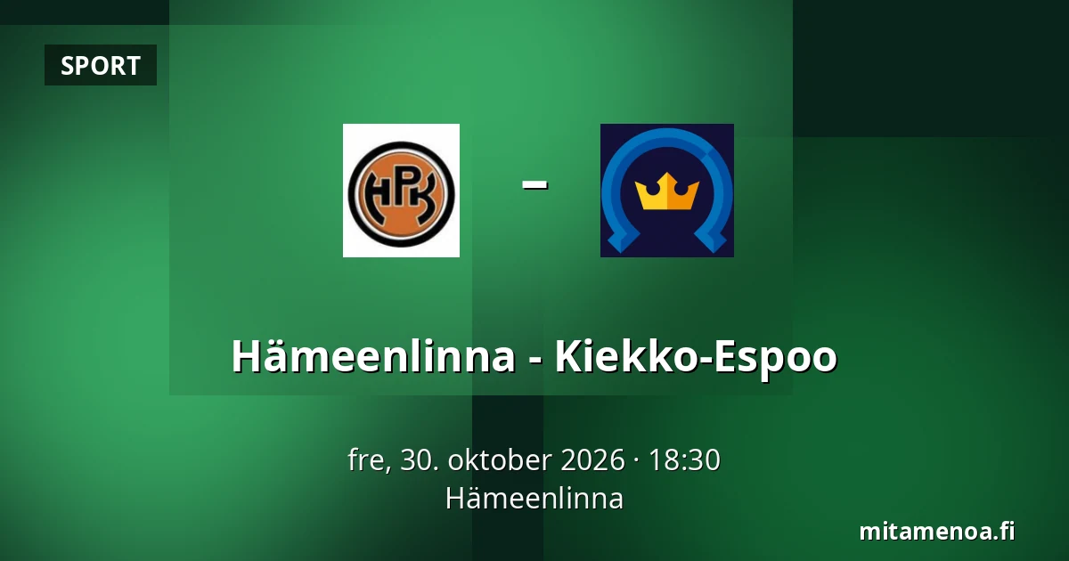 Hameenlinna – Kiekko-Espoo — Hämeenlinna