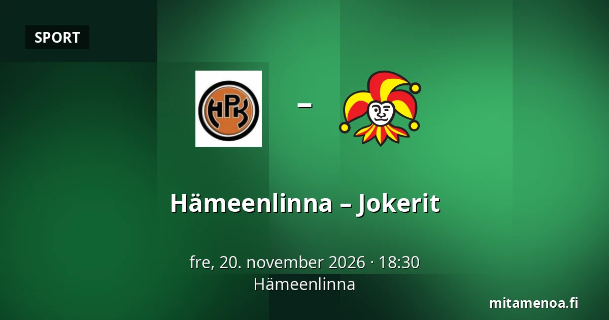 Hameenlinna – Jokerit — Hämeenlinna