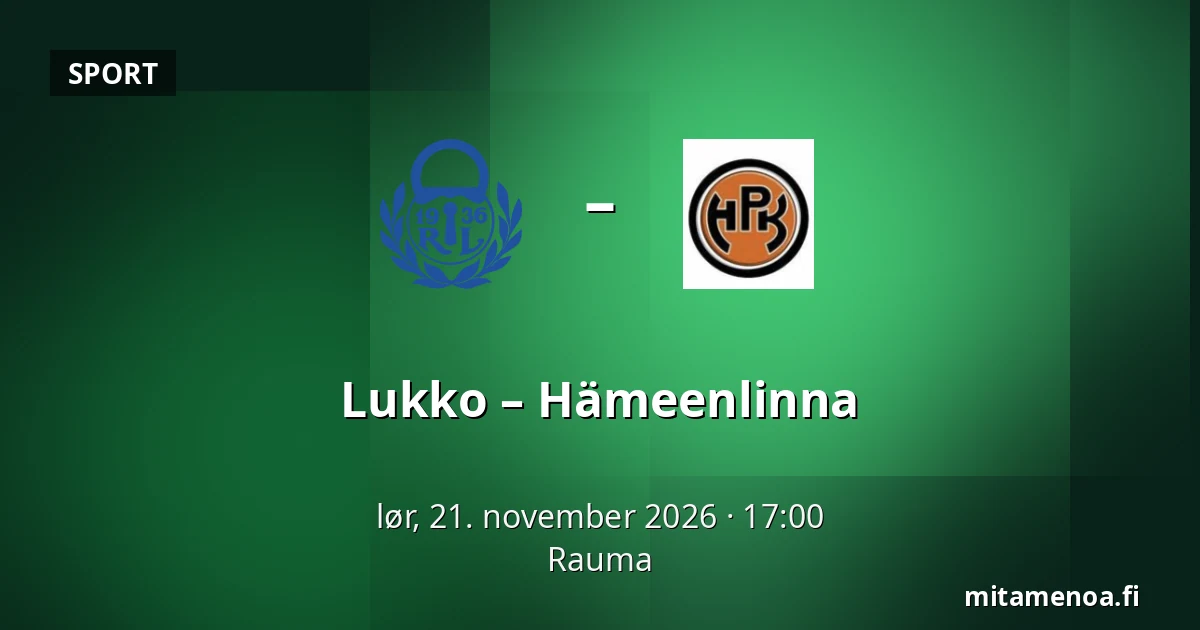 Lukko – Hameenlinna — Rauma
