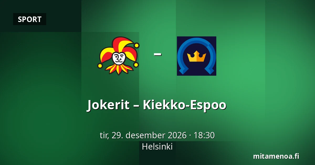 Jokerit – Kiekko-Espoo — Helsinki
