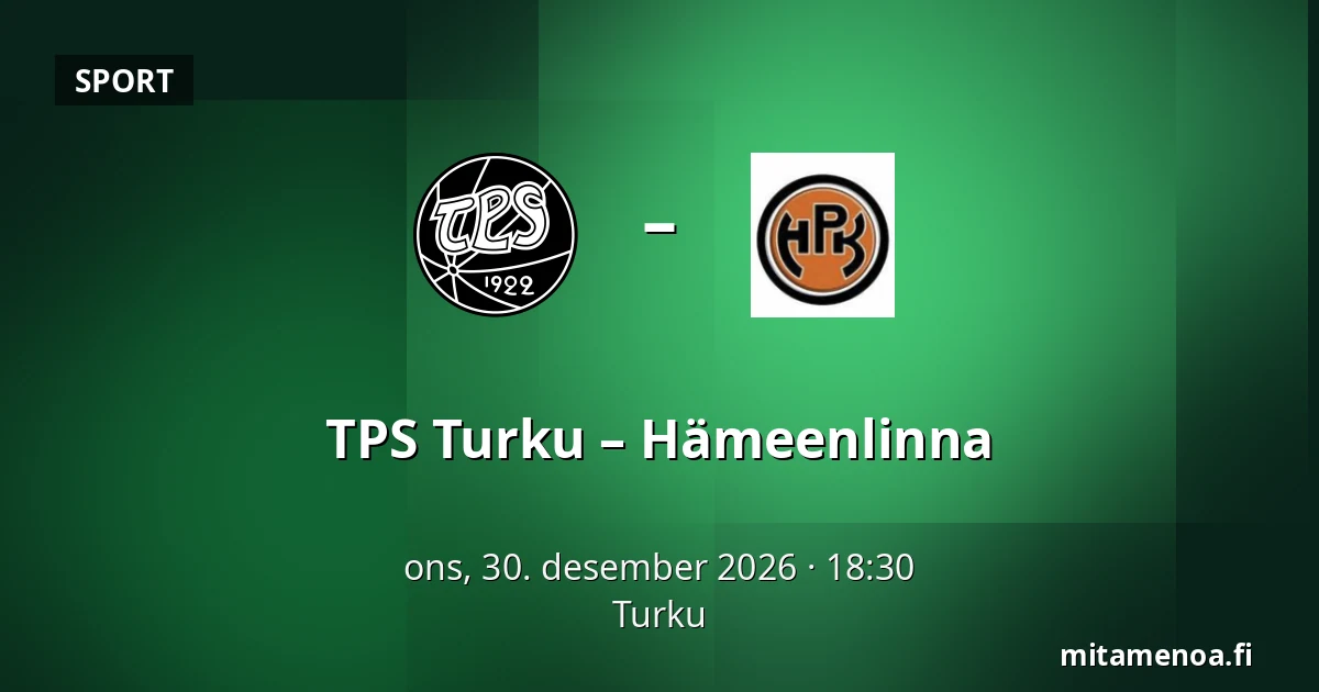TPS Turku – Hameenlinna — Turku