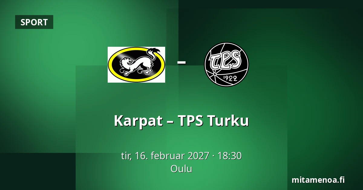Karpat – TPS Turku — Oulu