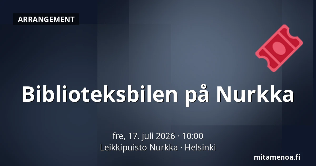 Biblioteksbilen på Nurkka — Leikkipuisto Nurkka, Helsinki