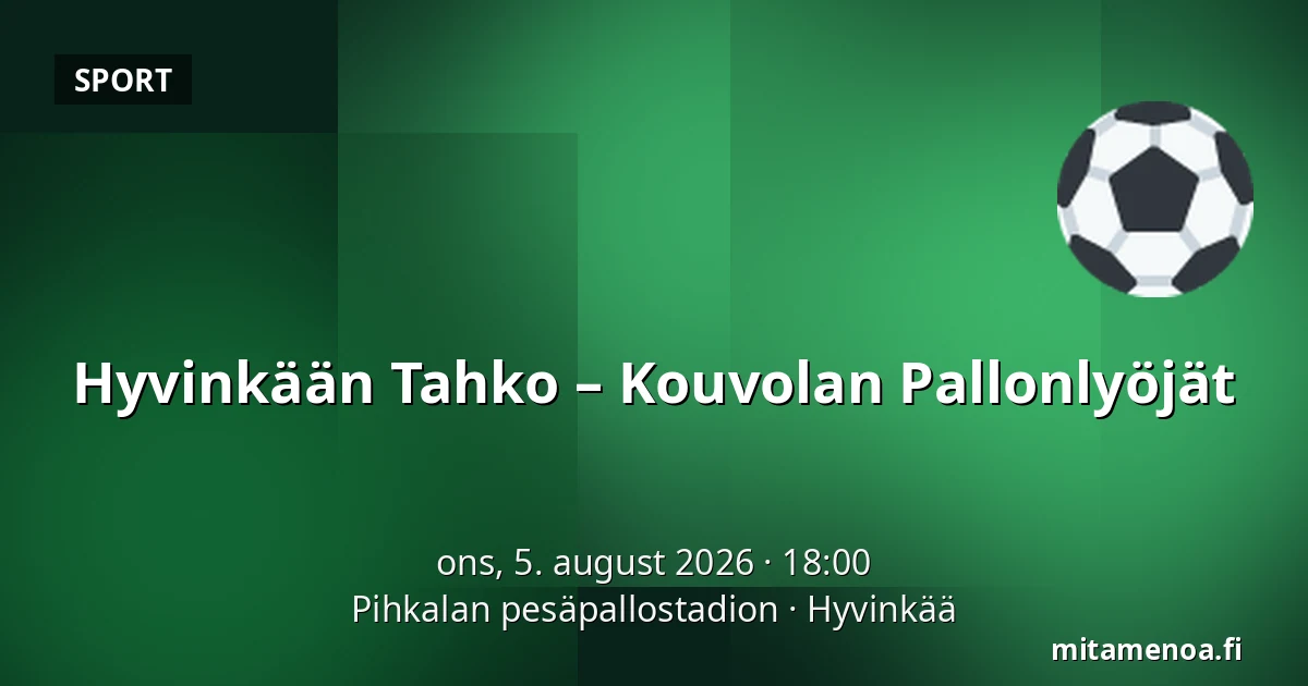 Hyvinkään Tahko – Kouvolan Pallonlyöjät — Pihkalan pesäpallostadion, Hyvinkää