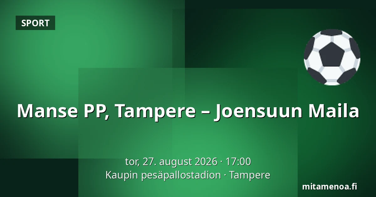 Manse PP, Tampere – Joensuun Maila — Kaupin pesäpallostadion, Tampere