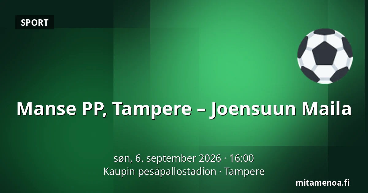 Manse PP, Tampere – Joensuun Maila — Kaupin pesäpallostadion, Tampere