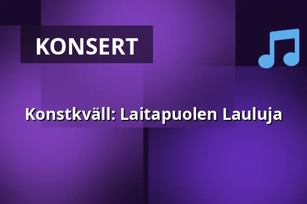 Konstkväll: Laitapuolen Lauluja — kalasatama vapaakaupunki olohuone, Helsinki