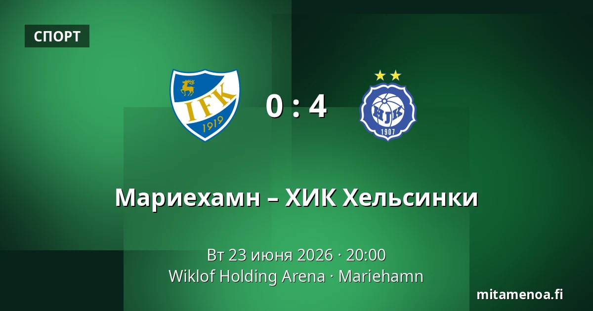 Мариехамн – ХИК Хельсинки — Wiklof Holding Arena, Мариехамн