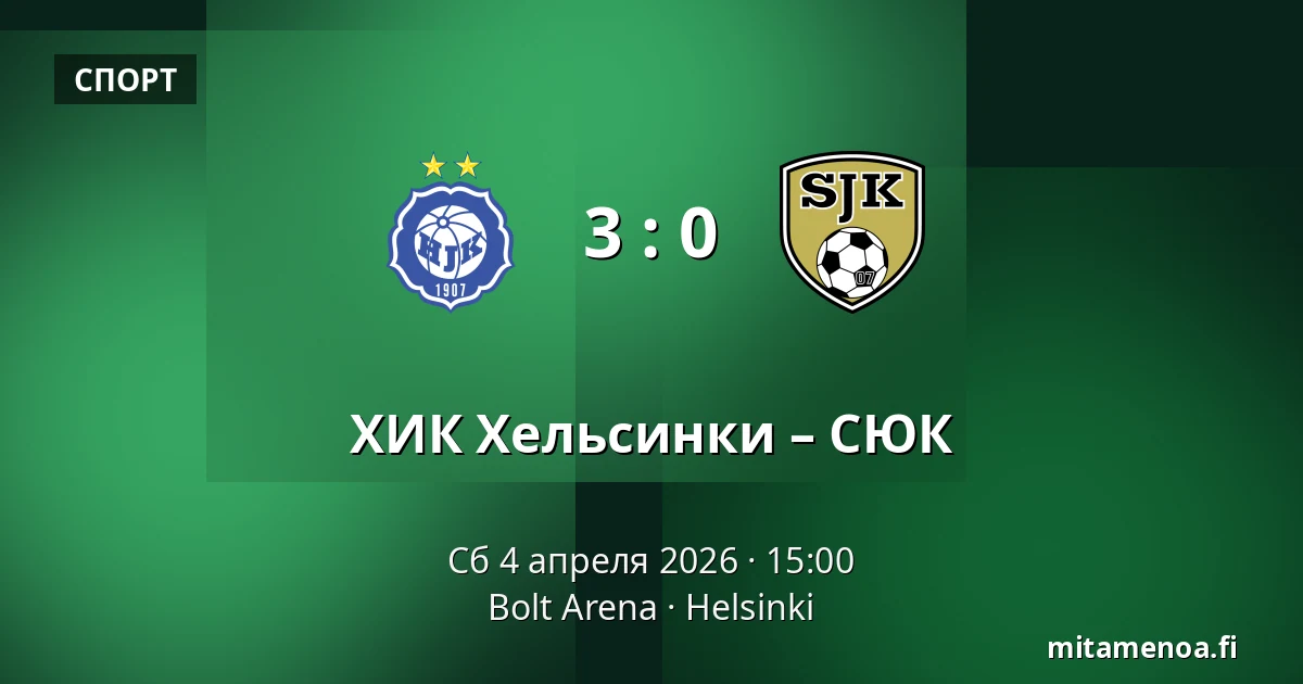 ХИК Хельсинки – СЮК — Bolt Arena, Хельсинки