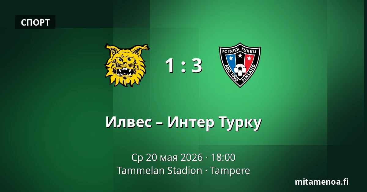 Илвес – Интер Турку — Tammelan Stadion, Тампере