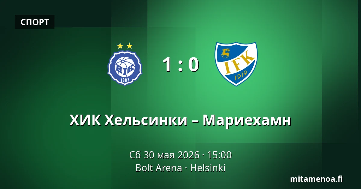 ХИК Хельсинки – Мариехамн — Bolt Arena, Хельсинки