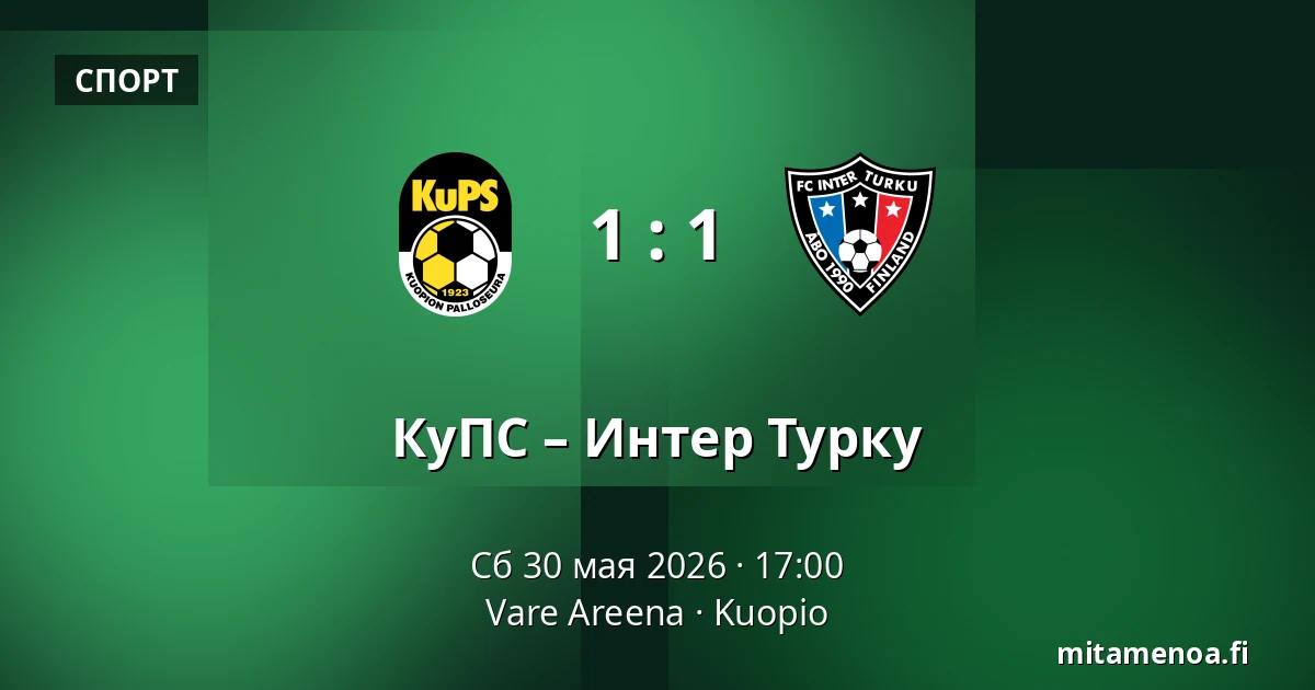 КуПС – Интер Турку — Vare Areena, Куопио