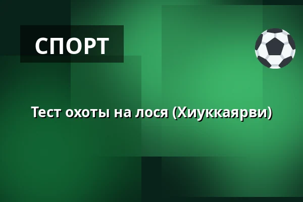 Тест охоты на лося (Хиуккаярви) — sotkan erähovi, Kauhajoki