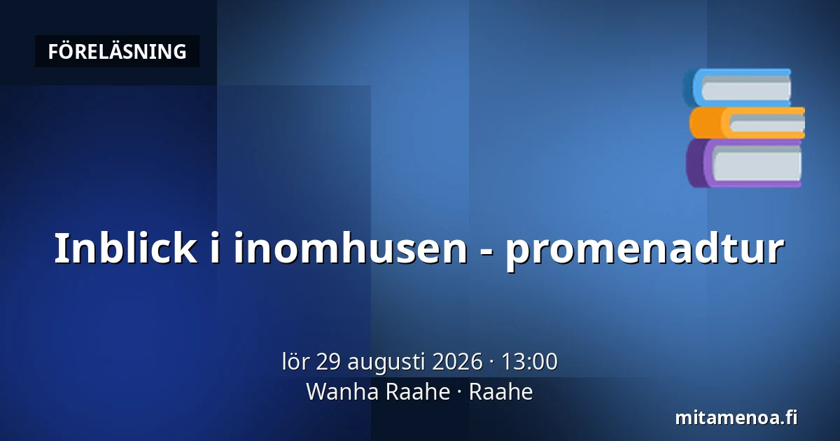 Inblick i inomhusen - promenadtur — Wanha Raahe, Brahestad