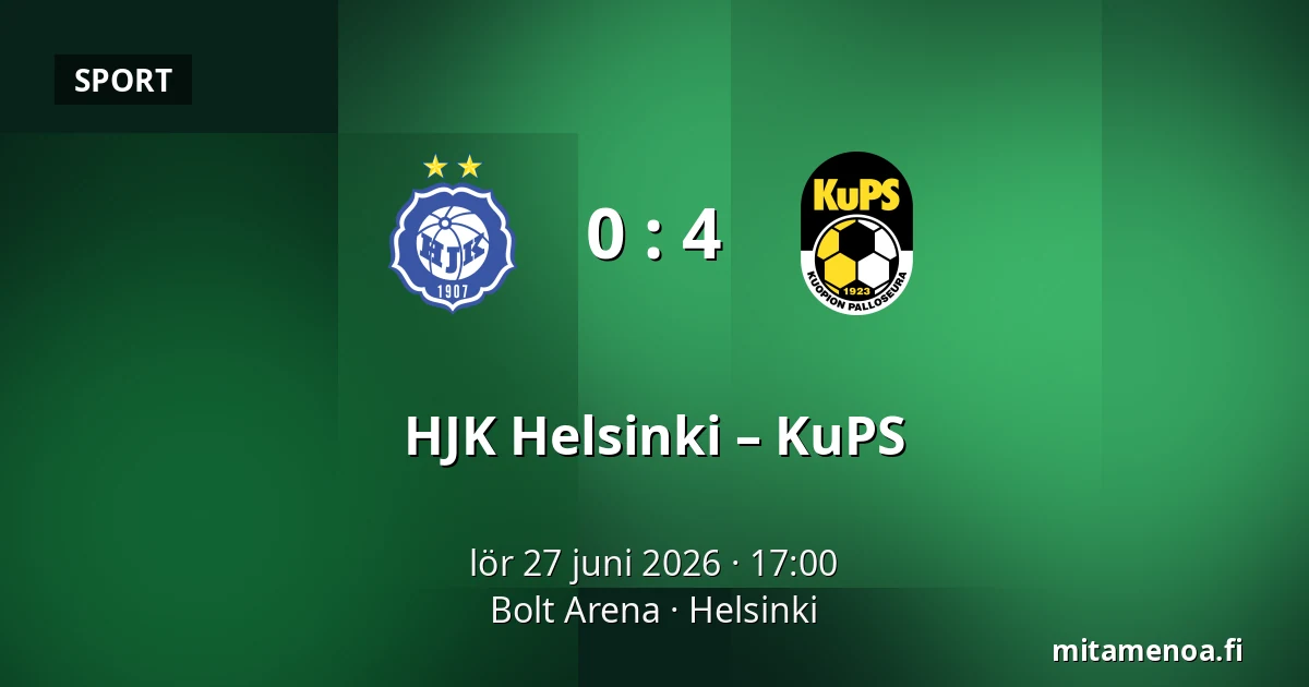 HJK Helsinki – KuPS — Bolt Arena, Helsingfors