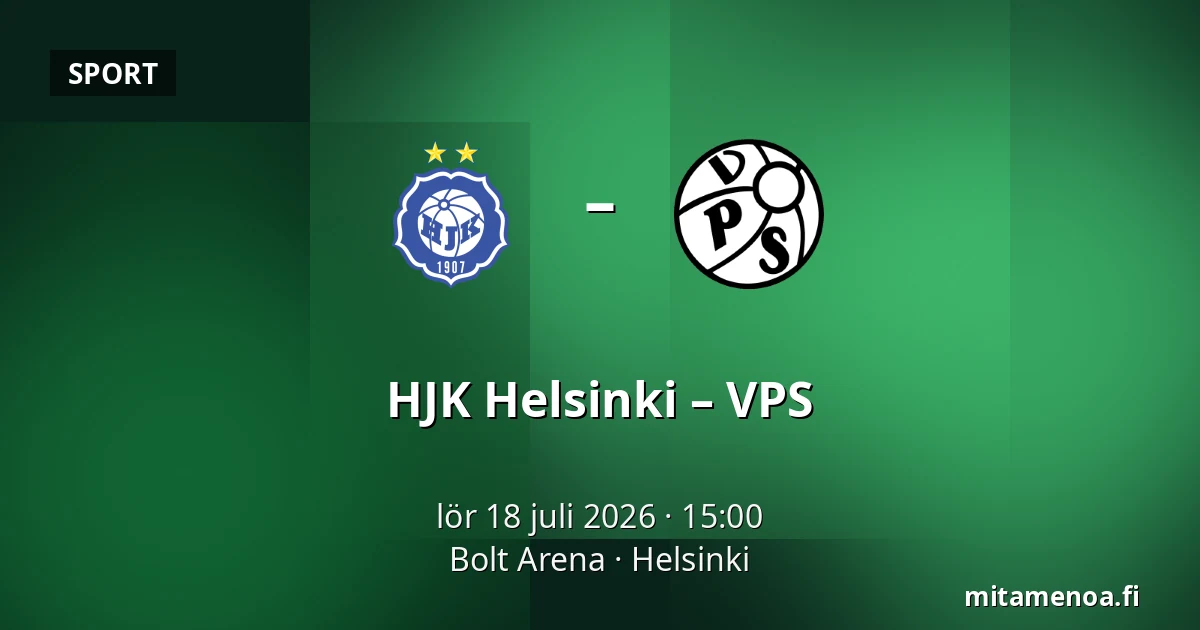 HJK Helsinki – VPS — Bolt Arena, Helsingfors