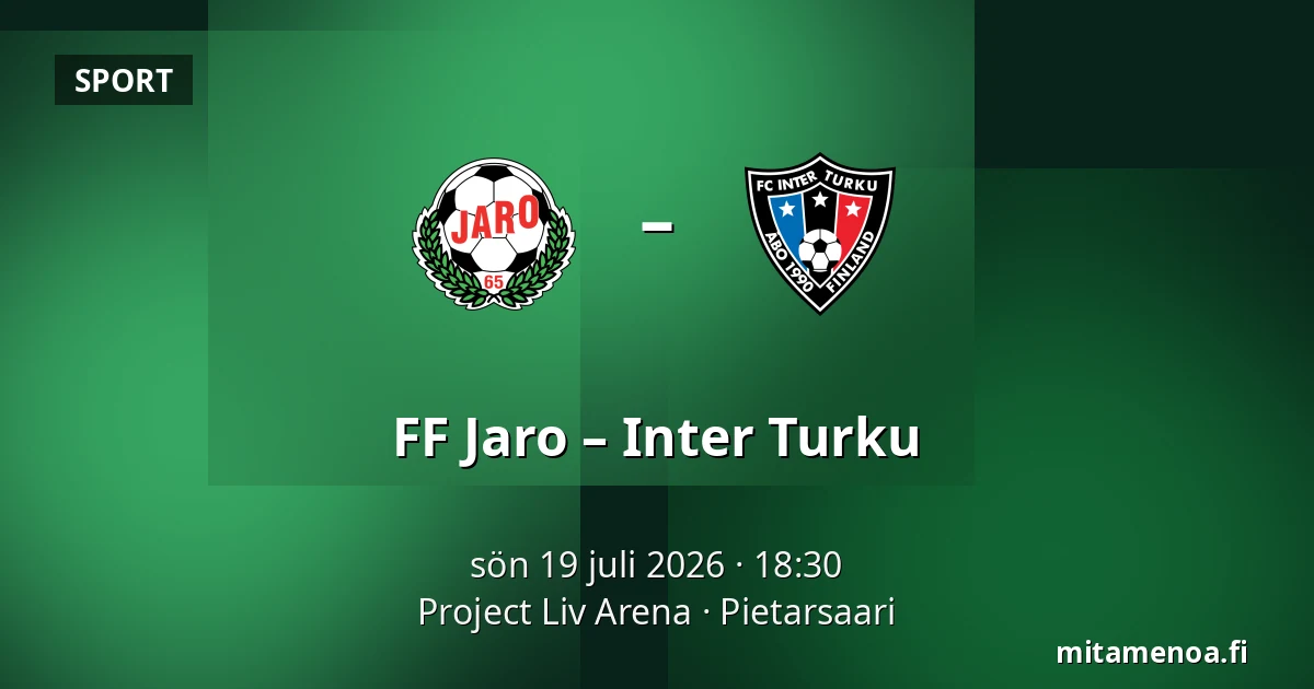 FF Jaro – Inter Turku — Project Liv Arena, Jakobstad