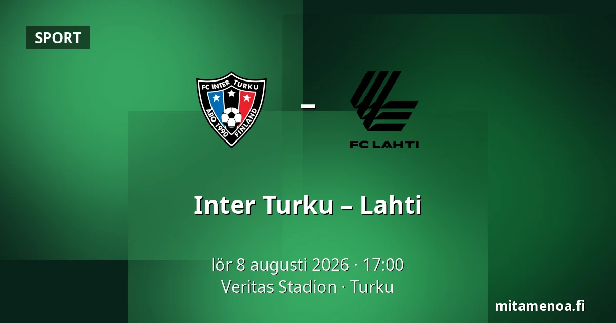 Inter Turku – Lahti — Veritas Stadion, Åbo