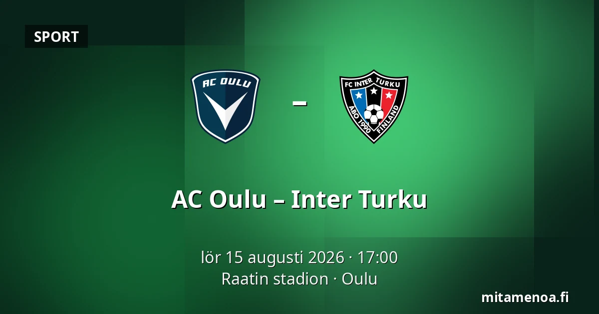 AC Oulu – Inter Turku — Raatin stadion, Uleåborg