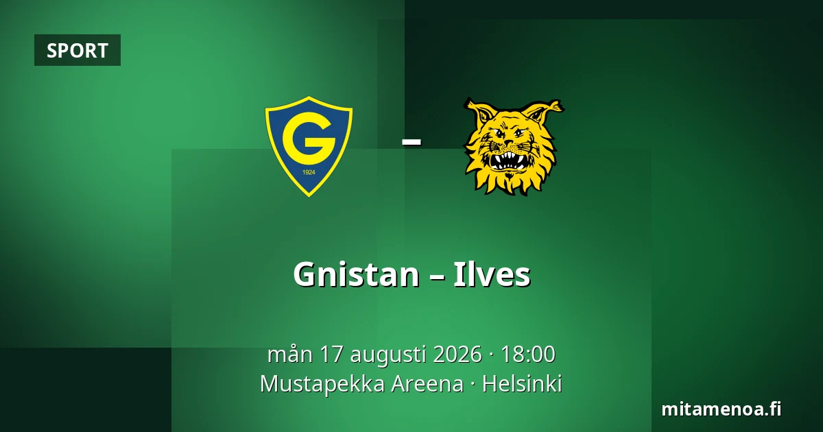 Gnistan – Ilves — Mustapekka Areena, Helsingfors