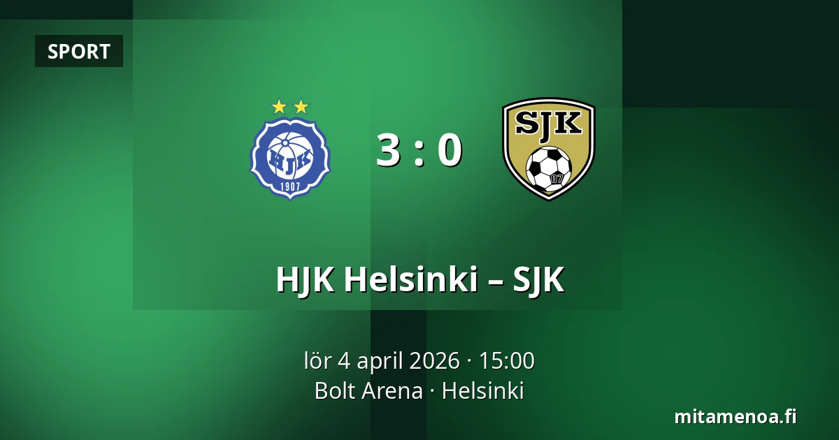 HJK Helsinki – SJK — Bolt Arena, Helsingfors