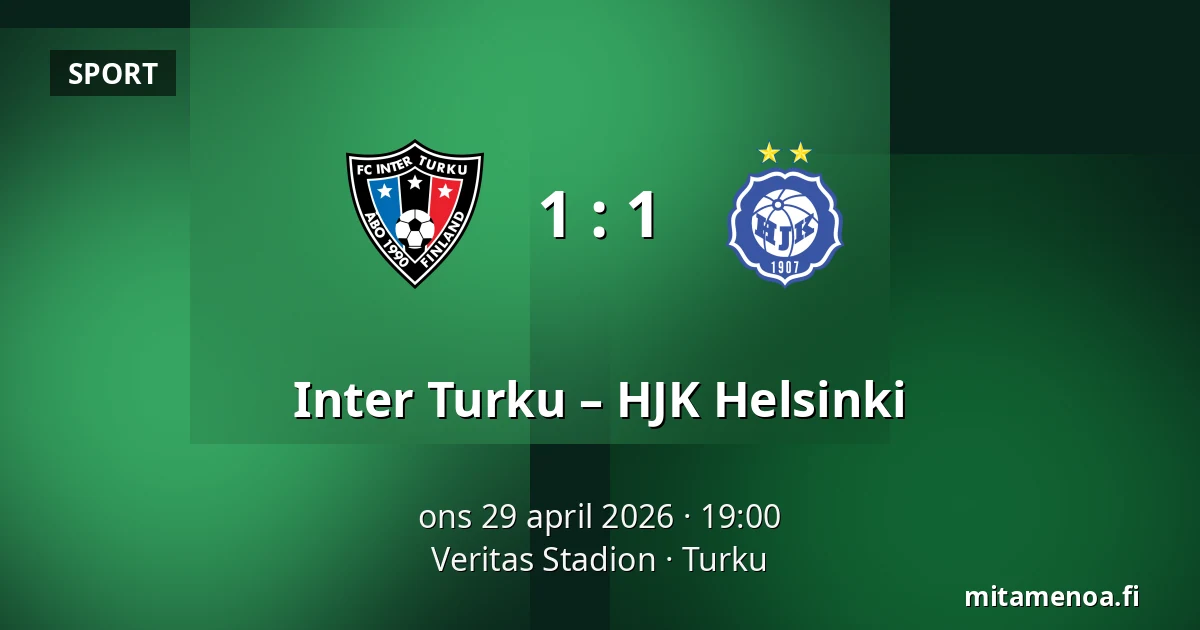 Inter Turku – HJK Helsinki — Veritas Stadion, Åbo