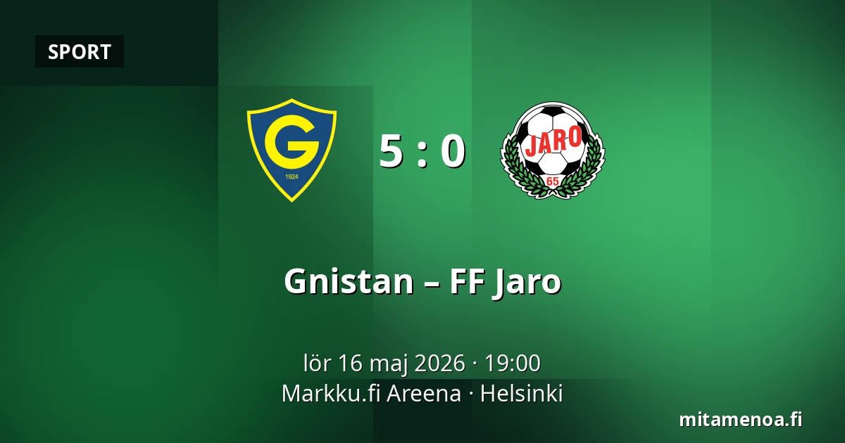 Gnistan – FF Jaro — Markku.fi Areena, Helsingfors