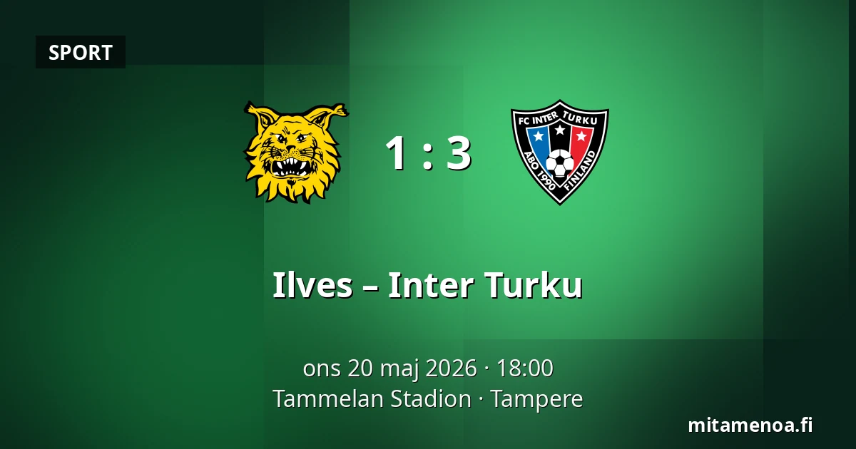 Ilves – Inter Turku — Tammelan Stadion, Tammerfors