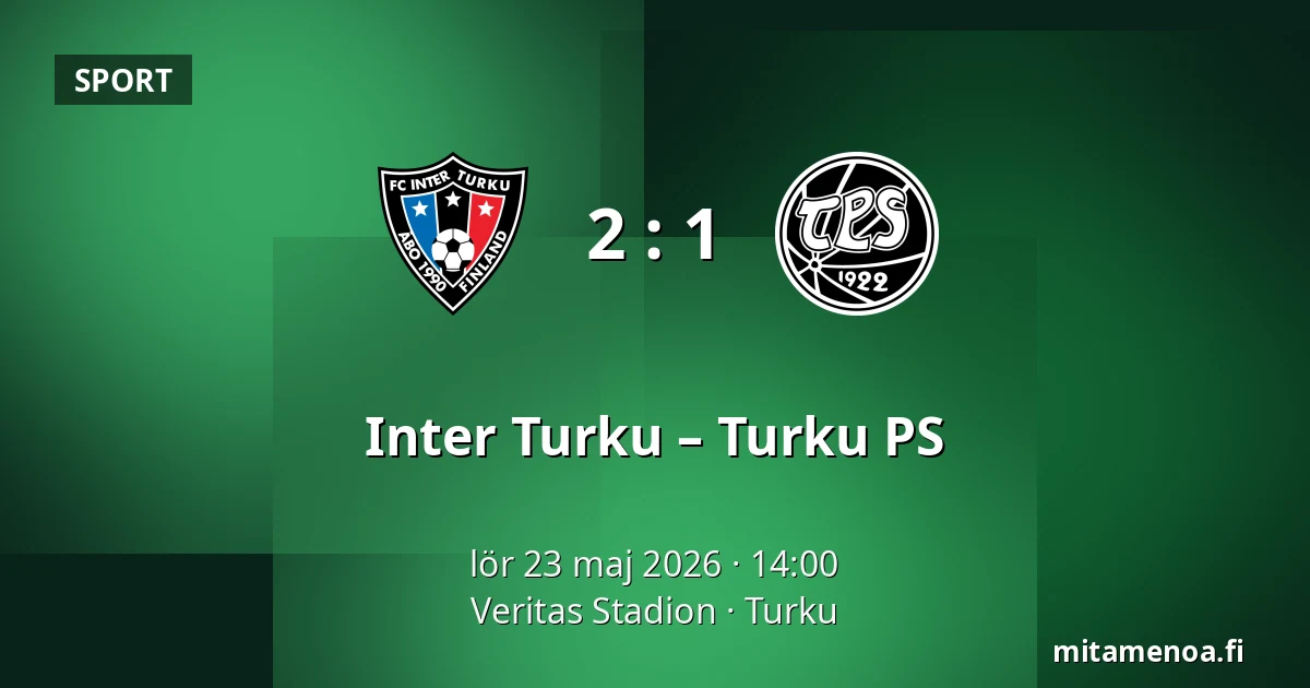 Inter Turku – Turku PS — Veritas Stadion, Åbo